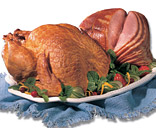 Half Spiral Ham & Whole Smoked Turkey